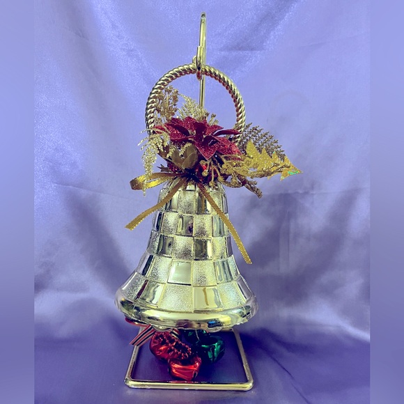 HANDCRAFTED • Original Dark Gold with Red Jingle Bell • Great for Christmas - Picture 1 of 6